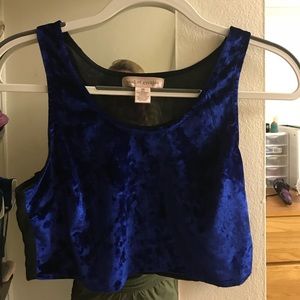 Velvet crop top